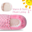Slippers for Girls Warm Plush Mermaid No-Slip Memory Foam Slippers