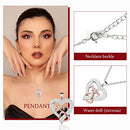 Rose Gifts Set Includes 925 Sterling Silver Necklace with Heart and Mom Jewelry