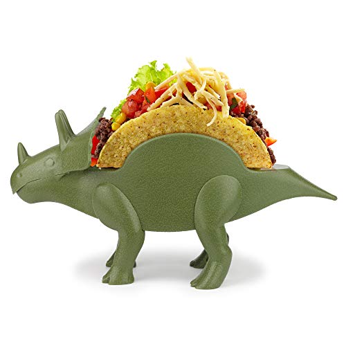 TriceraTaco Holder Ultimate Dinosaur Taco Stand, Holds 2, Green