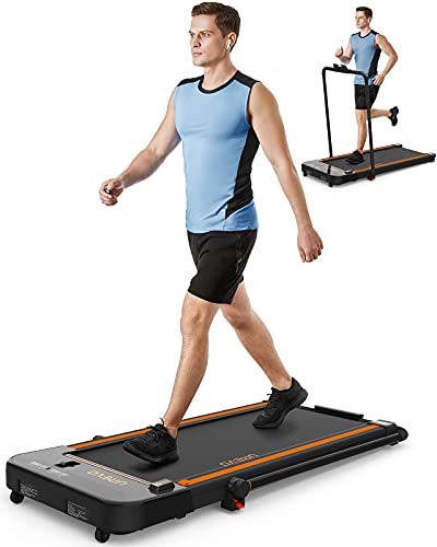 2 in 1 Under Desk Treadmill, 2.5HP Folding Electric Treadmill Walking Jogging Machine