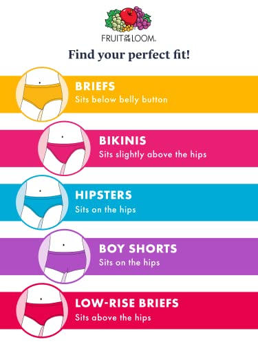 Girls' Cotton Hipster Underwear, 14 Pack - Fashion Assorted, 10