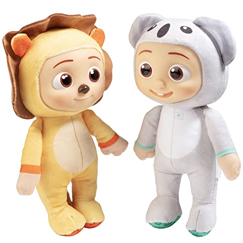 CoComelon JJ Lion & Koala Plush Stuffed Animal Toys, 2 Pack