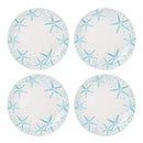 Pfaltzgraff Venice 16-Piece Stoneware Dinnerware Set, Service for 4, Aqua/White -