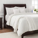 Printed Queen Bed Sheet Set 4-Piece - Ultra Soft Floral Leaves Print Queen