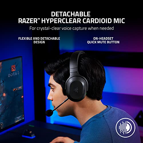 Wireless Gaming & Mobile Headset (PC, Playstation, Switch, Android, iOS): 2022 Model - 2.4GHz Wireless + Bluetooth