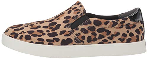 Dr. Scholl's Shoes Women's Madison Sneaker, Tan/Black Leopard Microfiber, 9