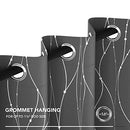 Blackout Grey Curtains for Living Room - Grommet Curtains 63 Inch Length, Wave Dots