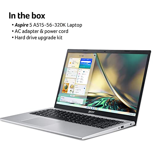 Acer Aspire 5 A515-56-32DK Slim Laptop - 15.6" Full HD IPS Display - 11th Gen Intel i3-1115G4 Dual Core