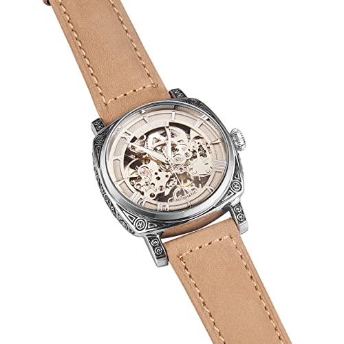 Automatic Watches for Men Mechanical Men's Watches Leather Strap