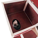 Petsfit Outdoor Cat House, 2 Story Outside Cat Shelter Condo Enclosure