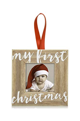 Baby’s First Christmas Wooden Picture Frame Ornament, First Christmas Ornament