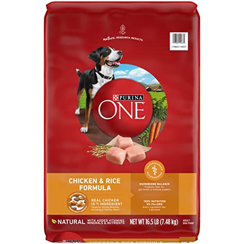 Purina ONE Natural Dry Dog Food, SmartBlend Chicken & Rice Formula - 16.5 lb. Bag