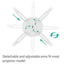 Universal Projector Mount Bracket Low Profile Multiple Adjustment Ceiling, Hold up to 30 lbs. (PM-002-WHT), White