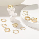 30 Pcs Vintage Gold Knuckle Rings Set