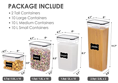 32pcs Airtight Food Storage Containers Set, BPA Free