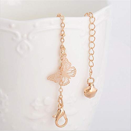 Sither Butterfly Anklet for Women Fashion Girls Crystal Pendant Anklet Bracelets