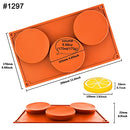 Funshowcase 3-Cavity Large Round Disc Candy Silicone Molds 2-Bundle