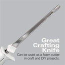 Electric Knife for Carving Foam & More, Storage Case & Serving Fork Included, White