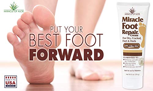 Foot Repair Cream | 60% Pure Aloe Vera Gel | Fast Relief for Dry, Cracked, Itchy Feet