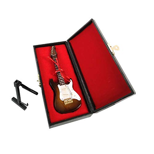 Alano 10cm Coffee Electric Guitar Model Mini Musical Instrument Decorative Ornament