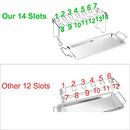 Chicken Leg Wing Rack 14 Slots Stainless Steel Metal Roaster Stand with Drip Tray