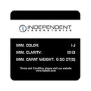 1/2Ct Diamond Stud Earrings Set in Sterling Silver