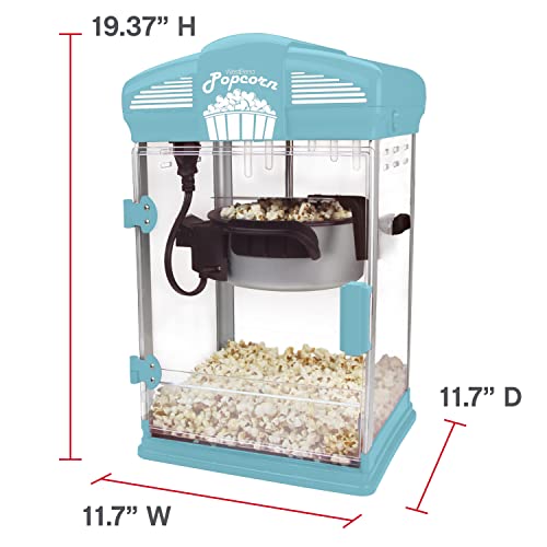 Stir Crazy Movie Theater Popcorn Popper, Popcorn Maker Machine with Nonstick