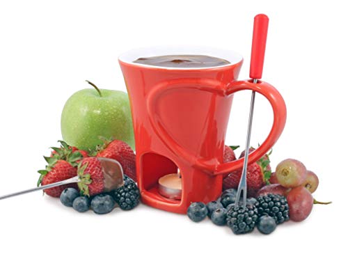 4-Piece Sweetheart Chocolate Fondue Mug Set