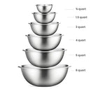 Stainless Steel Mixing Bowls (Set of 6) Stainless Steel Mixing Bowl Set
