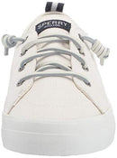 Sperry Womens Crest Vibe Linen Sneaker, White, 7.5