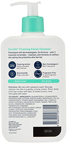 Foaming Facial Cleanser, Makeup Remover and Daily Face Wash