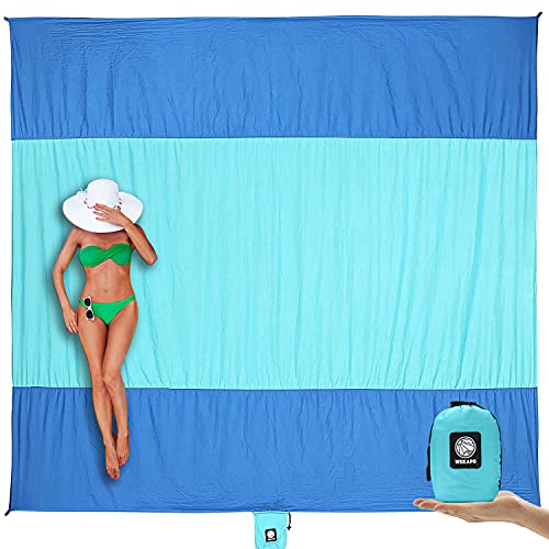 Beach Blanket Sandproof, Beach Mat, Big & Compact Sand Free Mat Quick Drying,