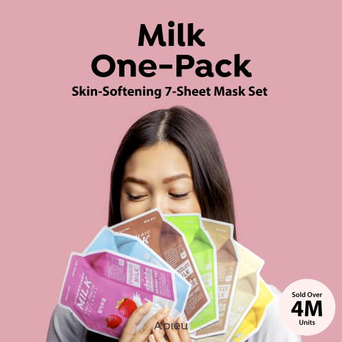 Milk Sheet Mask (7 flavors in 1 pack) with Milk Essence - Korean skincare