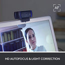 Logitech C920x HD Pro Webcam, Full HD 1080p/30fps Video Calling, Clear Stereo Audio