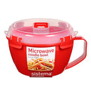 Microwave Bowl for Noddles, Pasta, and Soup with Lid and Handle