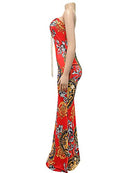 Ekaliy Sexy Split Evening Maxi Dress for Women Floral Long Prom Gown Sundresses
