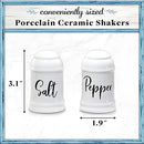 Salt and Pepper Shakers set Farmhouse Kitchen Decor Ceramic Salt Shaker -White