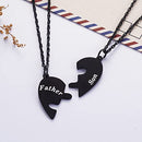 Father and Son Heart Matching Necklace Set for 2