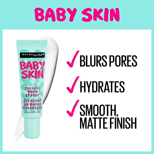 Maybelline Baby Skin Instant Pore Eraser Primer, Clear, 2 Count