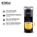 K-Mini Coffee Maker, Single Serve K-Cup Pod Coffee Brewer, 6 to 12 oz. Brew Sizes