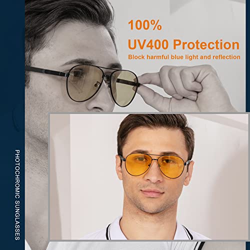 Night Vision Glasses for Men, Anti Glare Polarized Photochromic