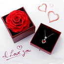 Rose with I Love You Necklace, Birthday Gifts for Women Mom Girlfriend Wife, Romantic