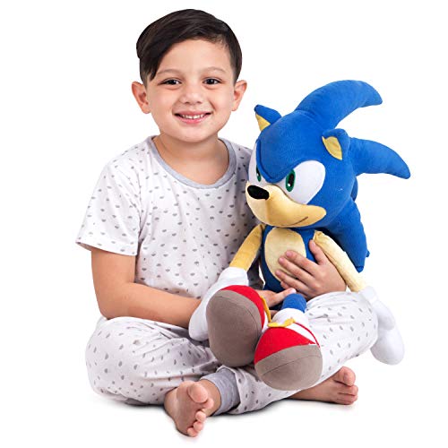 Franco Kids Bedding Super Soft Plush Cuddle Pillow Buddy, One Size, Sonic The Hedgehog