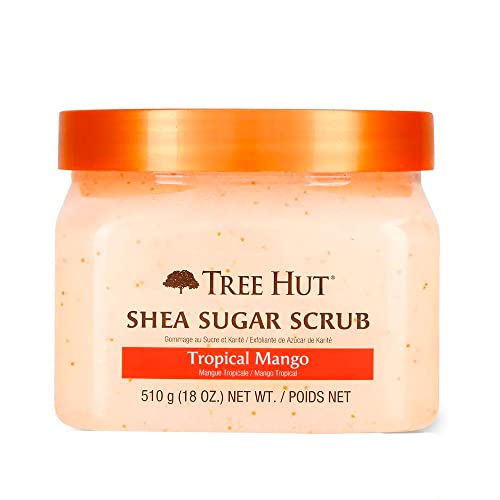 Tree Hut Shea Sugar Scrub Tropical Mango, 18oz, Ultra Hydrating and Exfoliating Scrub