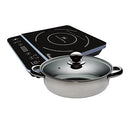Induction Cooker 1800 Watt, Induction Cooktop, Electric Burner with Stainless Steel Pot
