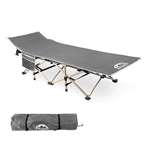 Camping Cot, 450LBS(Max Load), Portable Foldable Outdoor Bed with Carry Bag