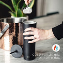 Insulated Tumbler with Lid and Straw | Iced Coffee Cup Reusable Stainless Steel