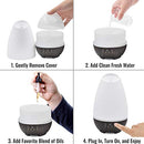 HealthSmart Essential Oil Diffuser, Cool Mist Humidifier and Aromatherapy Diffuser with 500ML Tank Ideal for Large Rooms, Adjustable Timer, Mist Mode and 7 LED Light Colors, White