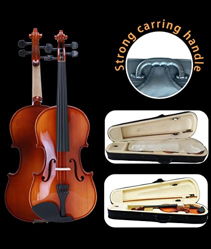 Standard Solid Wood Violin Outfit for Beginner Kids & Adults and W/Case