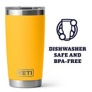 20 oz Tumbler, Stainless Steel, Vacuum Insulated with MagSlider Lid, Alpine Yellow